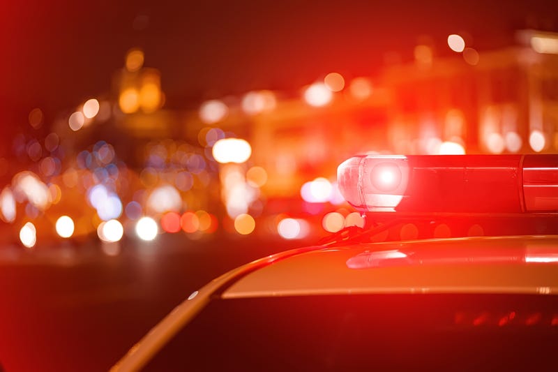 Police lights. 