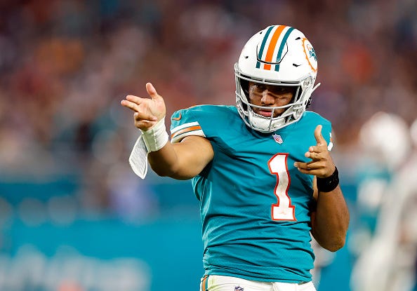 Tua Tagovailoa and the Dolphins are looking to improve to 4-0.