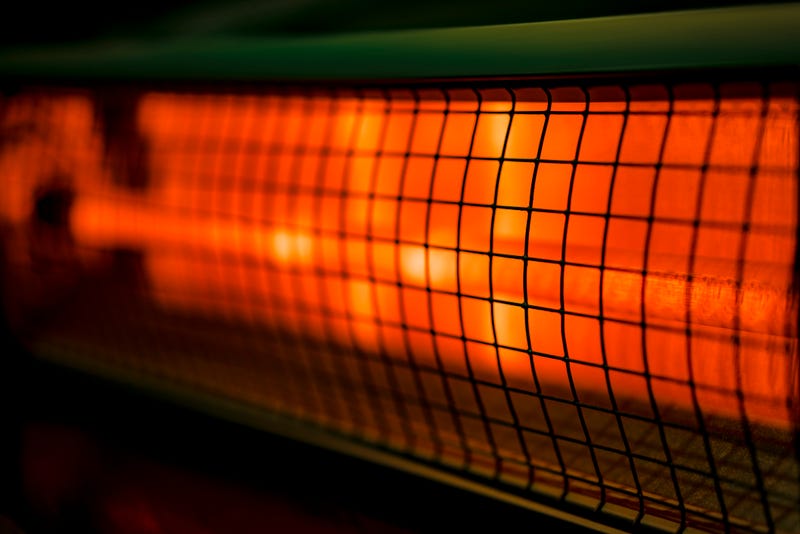 Close up of an electric space heater. 