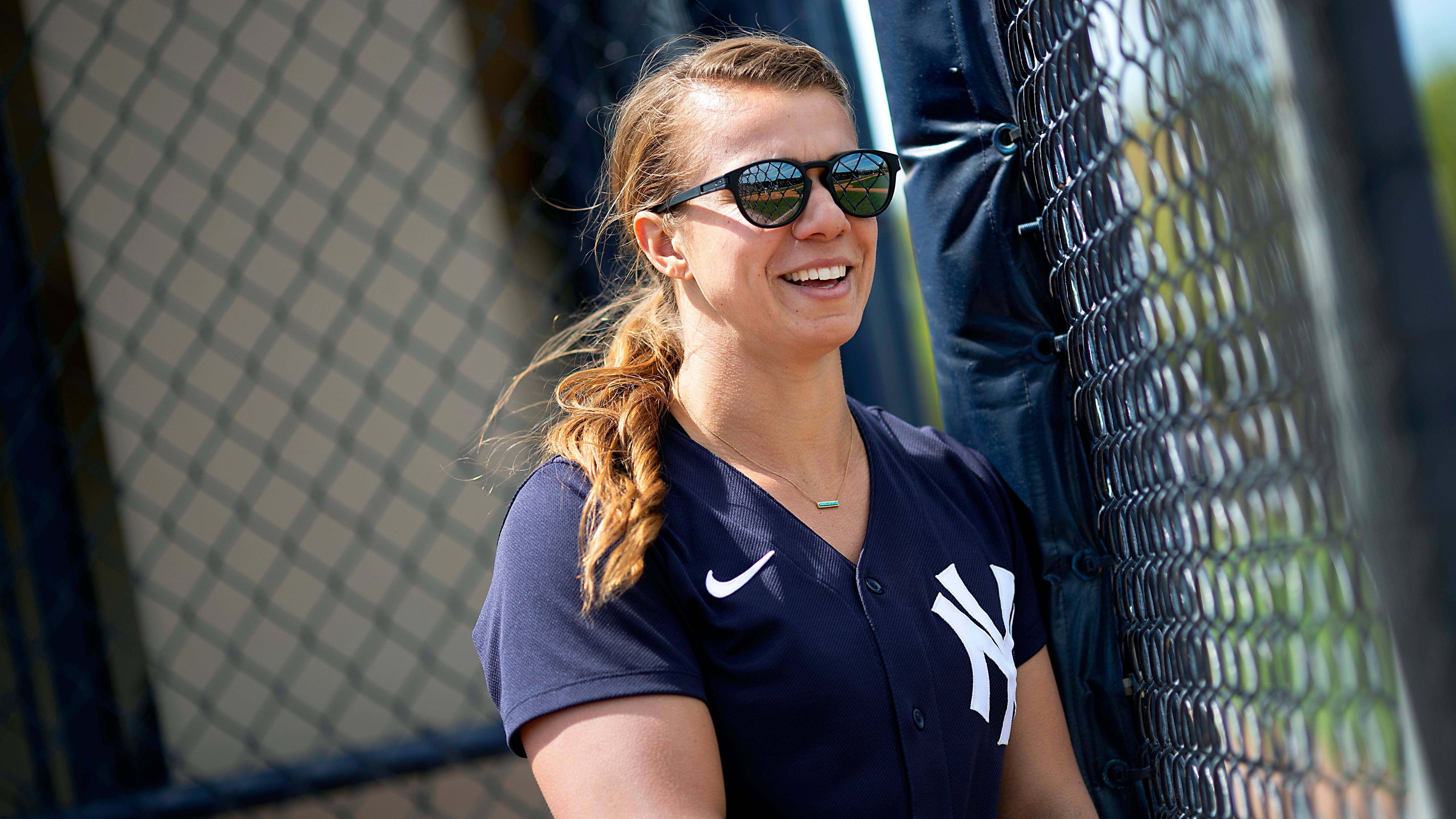 Rachel Balkovec okay but resting at home after being hit in face during a drill