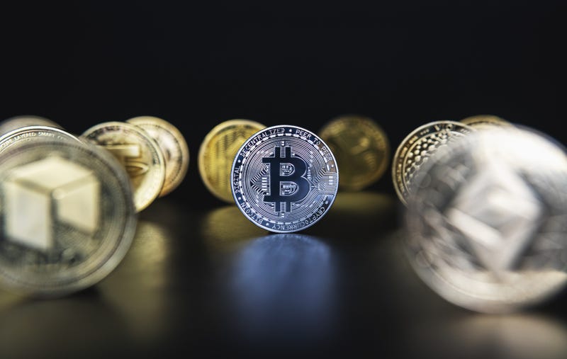 Concept image of cryptocurrency coins