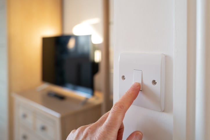 turning off the lights