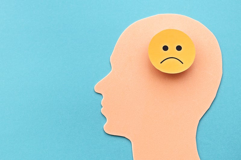 Man thinking pessimistically.