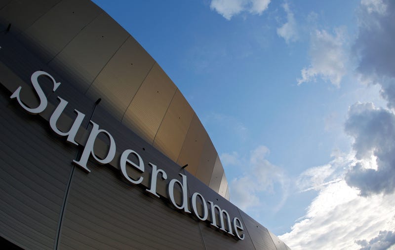 The exterior view of the Mercedes-Benz Superdome is seen prior to the Allstate BCS Championship on January 8, 2012 in New Orleans, Louisiana.