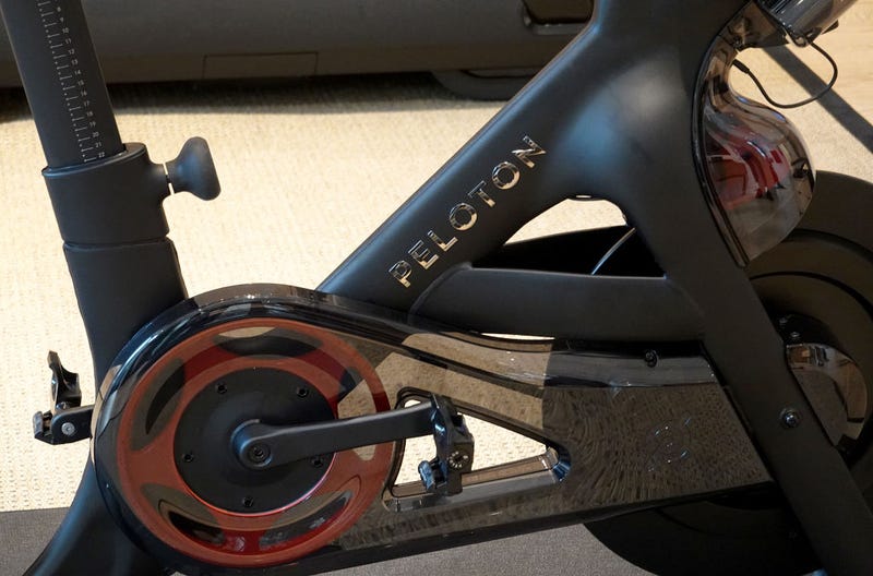 A Peloton bike on the showroom floor on January 20, 2022 in Coral Gables, Florida. 