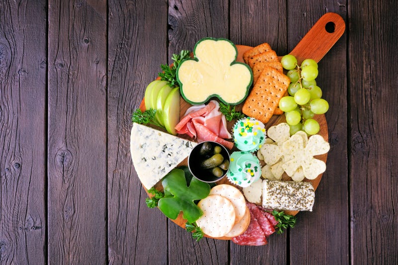 St. Patrick's Day-themed charcuterie board