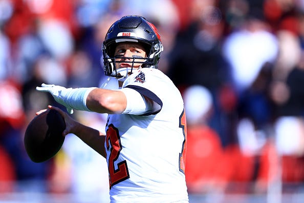 Tom Brady is the No. 6 quarterback in the NFL for 2022. 
