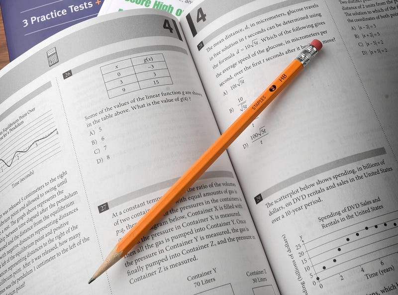SAT test prep book