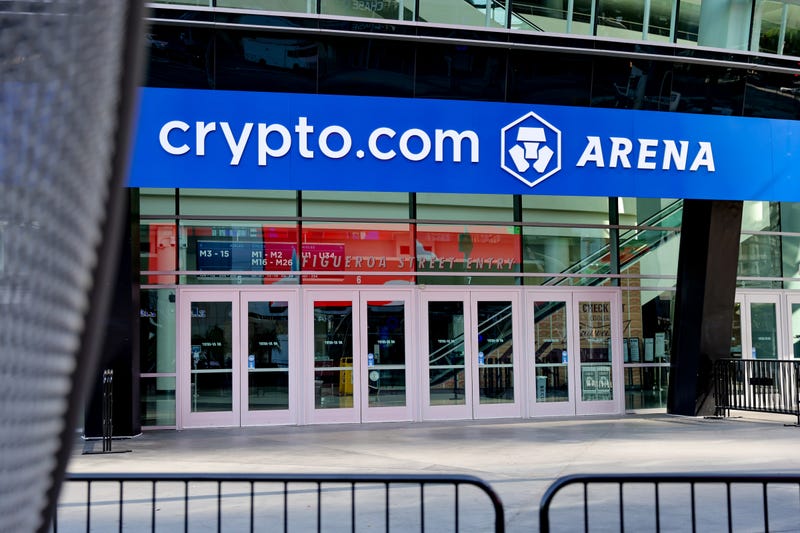 The exterior of Crypto.com Arena is seen on the second anniversary of the death of Kobe Bryant on January 26, 2022 in Los Angeles, California.