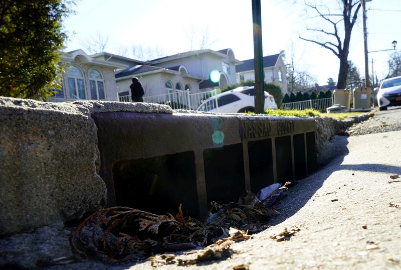 A sewer drain in Great Neck, Nassau County.