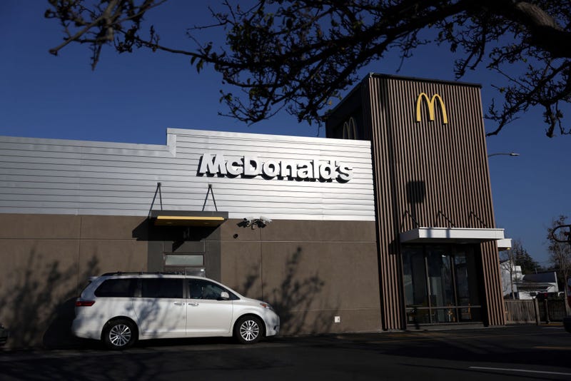 A car sits in the drive-thru at a McDonald's restaurant on January 27, 2022 in El Cerrito, California. McDonald's reported fourth quarter earnings that fell short of analyst expectations with revenues of $6.01 billion compared to expectations of $6.03 billion. (Photo by Justin Sullivan/Getty Images)
