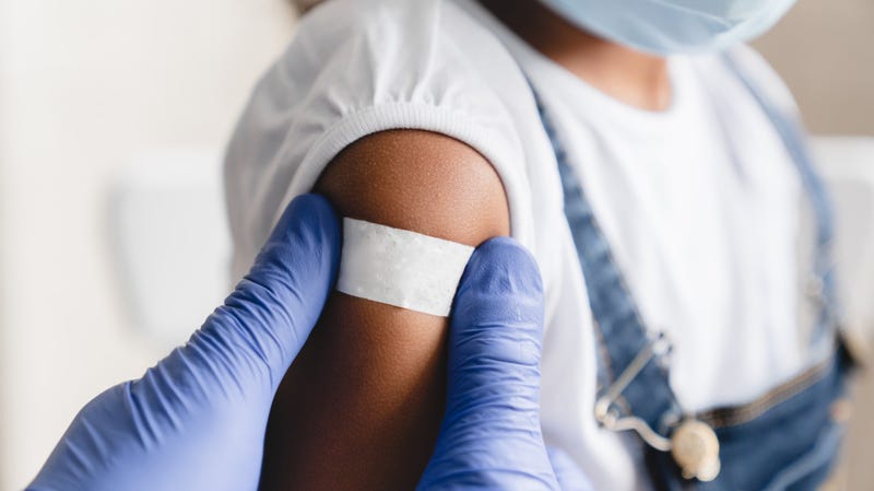 A child getting a vaccination.