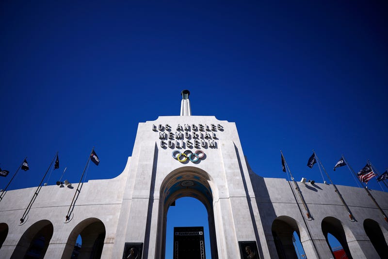 outside of L.A. coliseum stadium