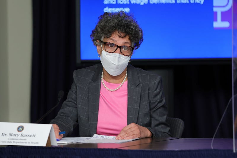 New York State Department of Health Commissioner Dr. Mary Bassett speaks during a Covid-19 press conference on February 09, 2022 in New York City.