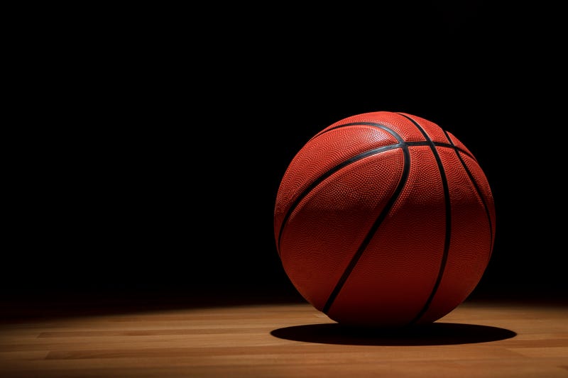 basketball on court