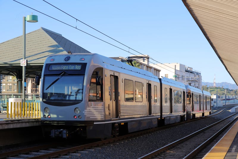 metro car waiting at station