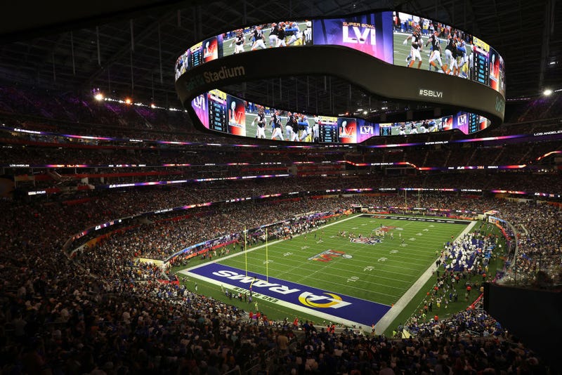 FILE - A general view of the action between the Cincinnati Bengals and the Los Angeles Rams during Super Bowl LVI at SoFi Stadium on Feb. 13, 2022 in Inglewood, Calif.a