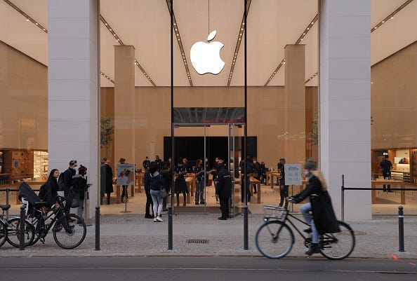 Apple store front. 