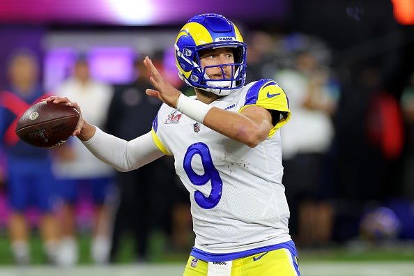 Matthew Stafford is the No. 8 quarterback in the NFL for 2022. 