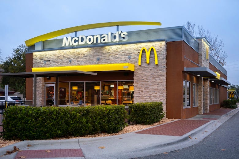 Exterior of a McDonald’s restaurant