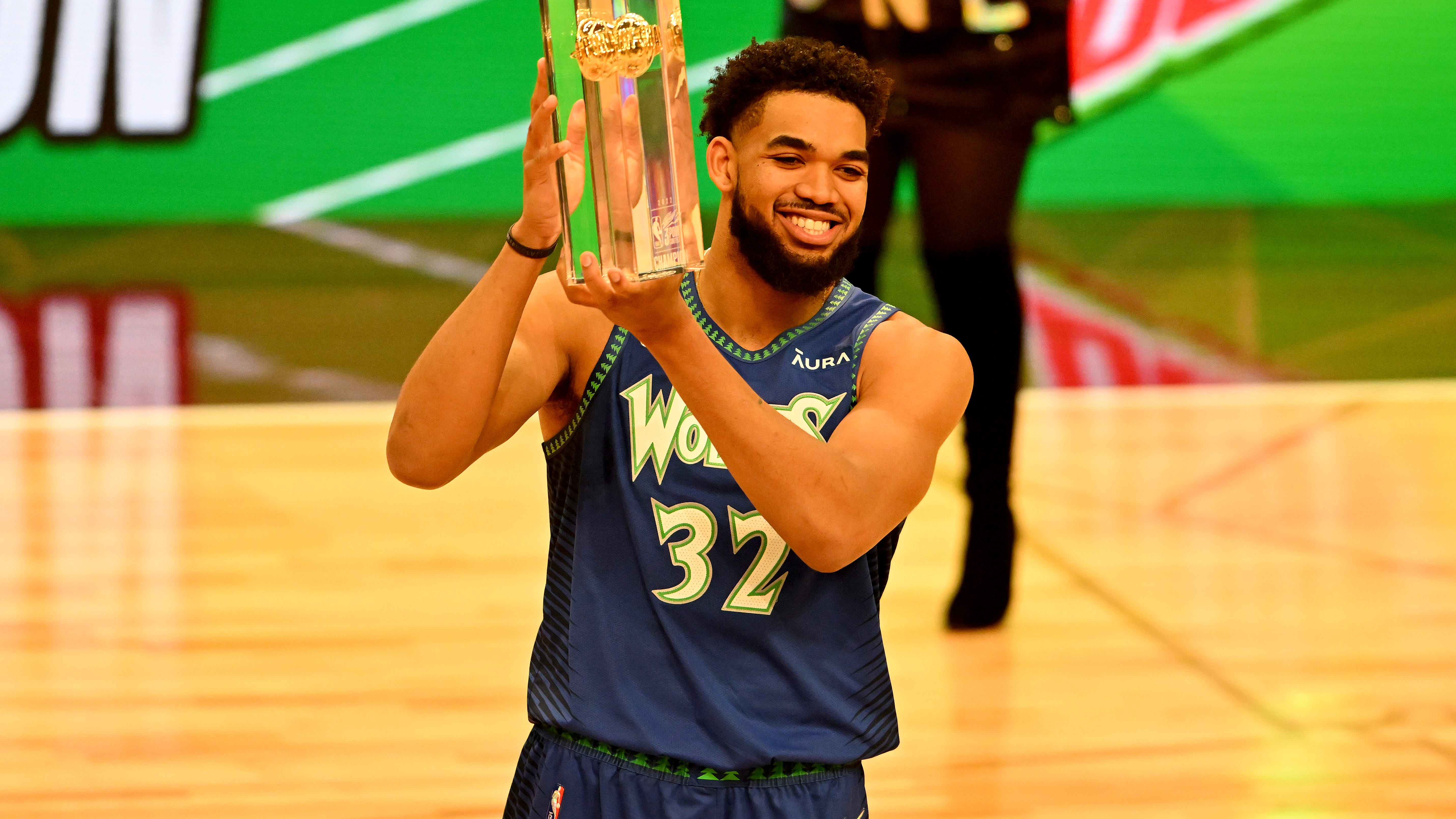 At 6' 11", Towns is the best at 3-pointers