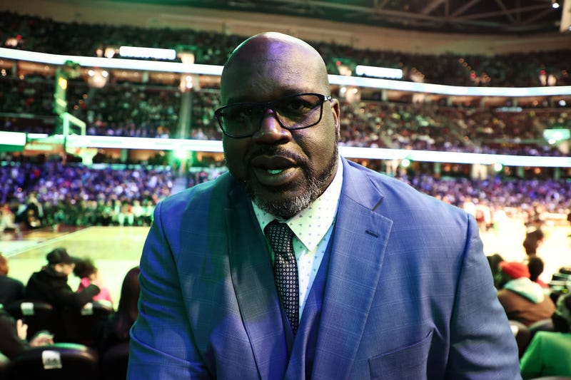 Shaquille O'Neal attends the AT&T Slam Dunk Contest as part of the 2022 NBA All Star Weekend at Rocket Mortgage Fieldhouse on February 19, 2022 in Cleveland, Ohio.