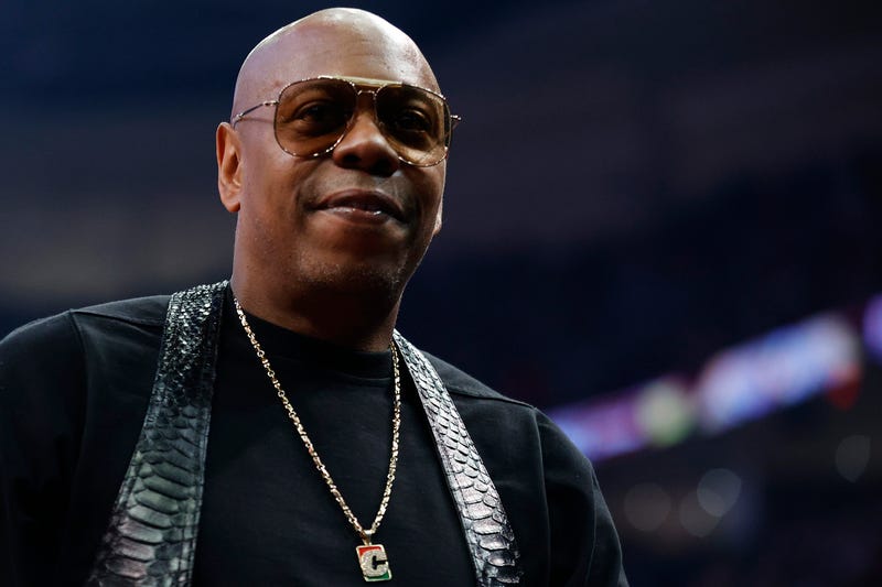 Dave Chappelle looks on during the 2022 NBA All-Star Game at Rocket Mortgage Fieldhouse on February 20, 2022 in Cleveland, Ohio. 