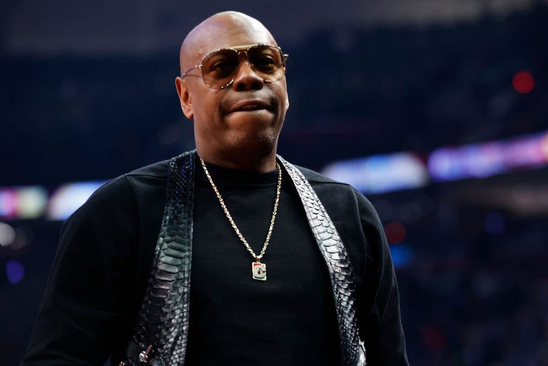 Dave Chappelle looks on during the 2022 NBA All-Star Game at Rocket Mortgage Fieldhouse on February 20, 2022 in Cleveland, Ohio. 