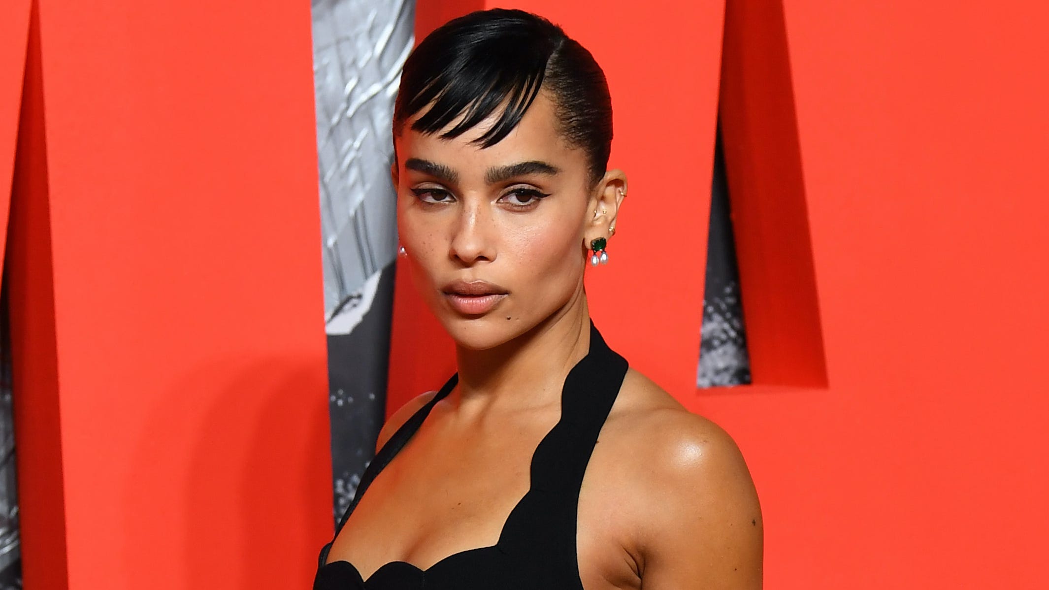 Zoë Kravitz kept it Catwoman chic in sultry cutout dress at ‘The Batman’ premiere