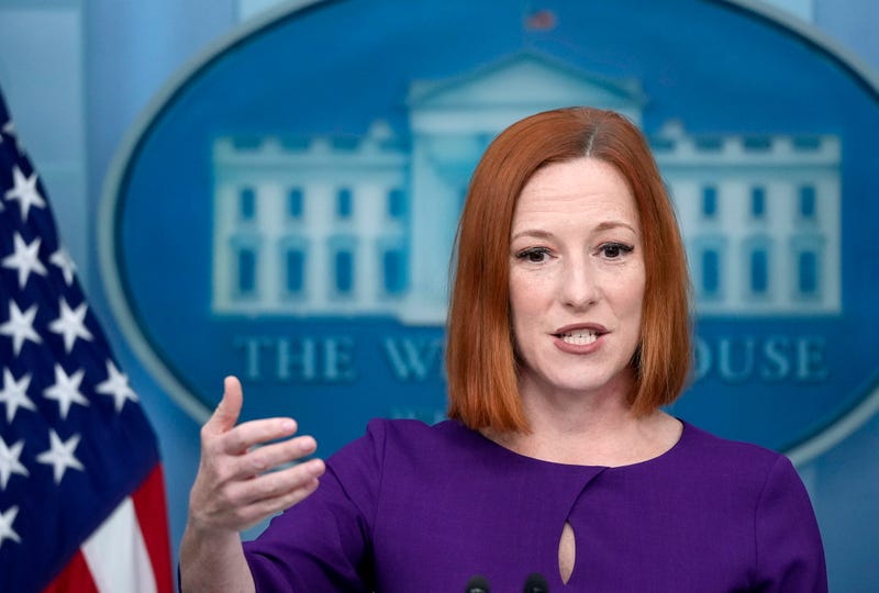 White House Press Secretary Jen Psaki talks to reporters in the Brady Press Briefing Room at the White House on February 23, 2022 in Washington, DC