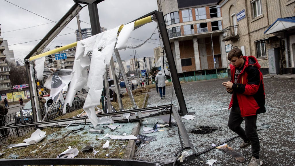 PHOTOS: Destruction, evacuations as Russia invades Ukraine