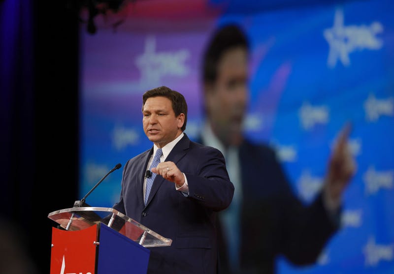 Florida Gov. Ron DeSantis speaks at the Conservative Political Action Conference (CPAC) at The Rosen Shingle Creek on February 24, 2022 in Orlando, Florida.
