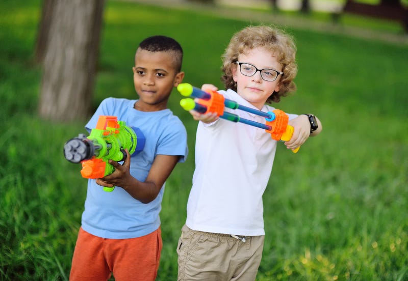 Kids with toy guns