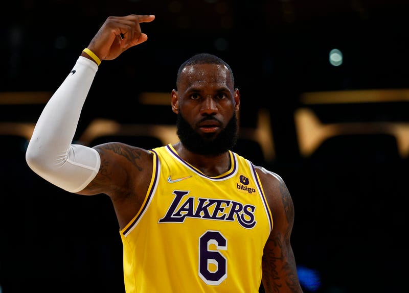 LeBron James #6 of the Los Angeles Lakers at Crypto.com Arena on March 01, 2022 in Los Angeles, California.