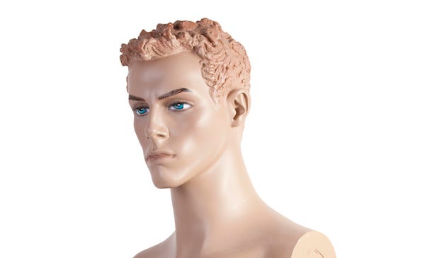 Male mannequin torso