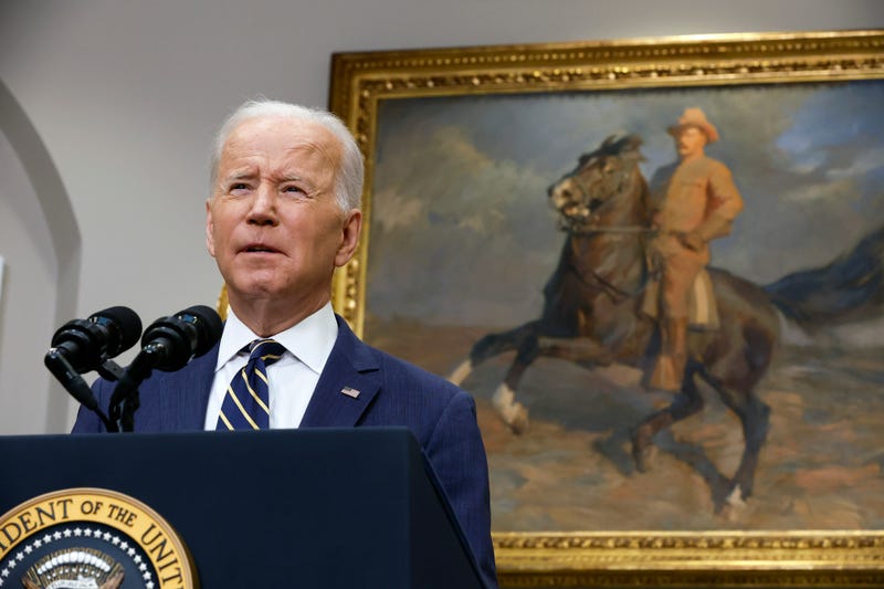 President Joe Biden announces new economic actions against Russia in the Roosevelt Room at the White House on March 11, 2022 in Washington, DC