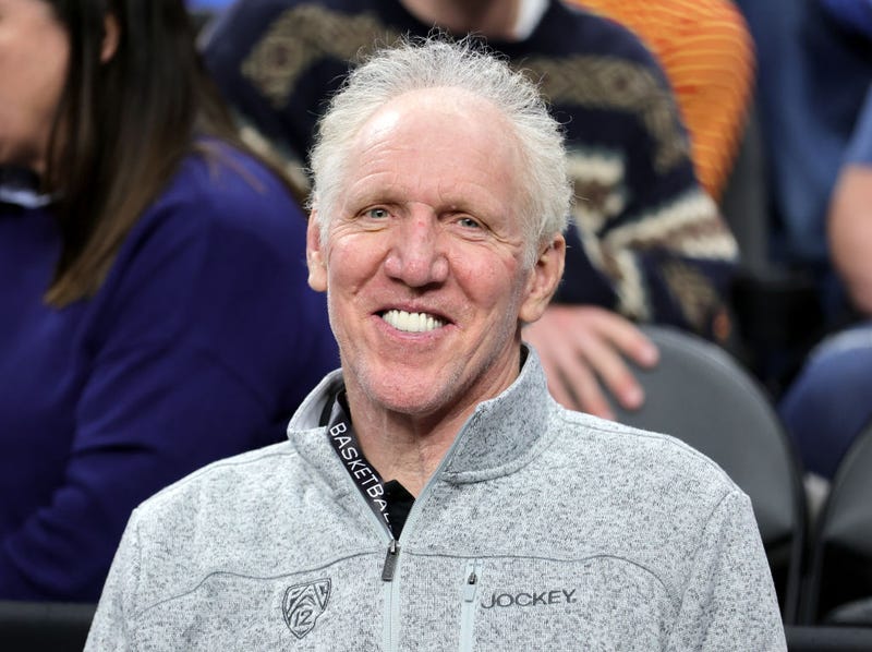 Sportscaster and former NBA player Bill Walton attends a game between the USC Trojans and the UCLA Bruins during the Pac-12 Conference basketball tournament semifinals at T-Mobile Arena on March 11, 2022 in Las Vegas, Nevada.