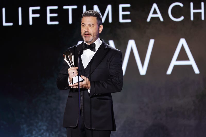  Jimmy Kimmel speaks onstage during the 27th Annual Critics Choice Awards at Fairmont Century Plaza on March 13, 2022 in Los Angeles, California.