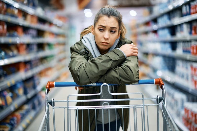 Sad shopper