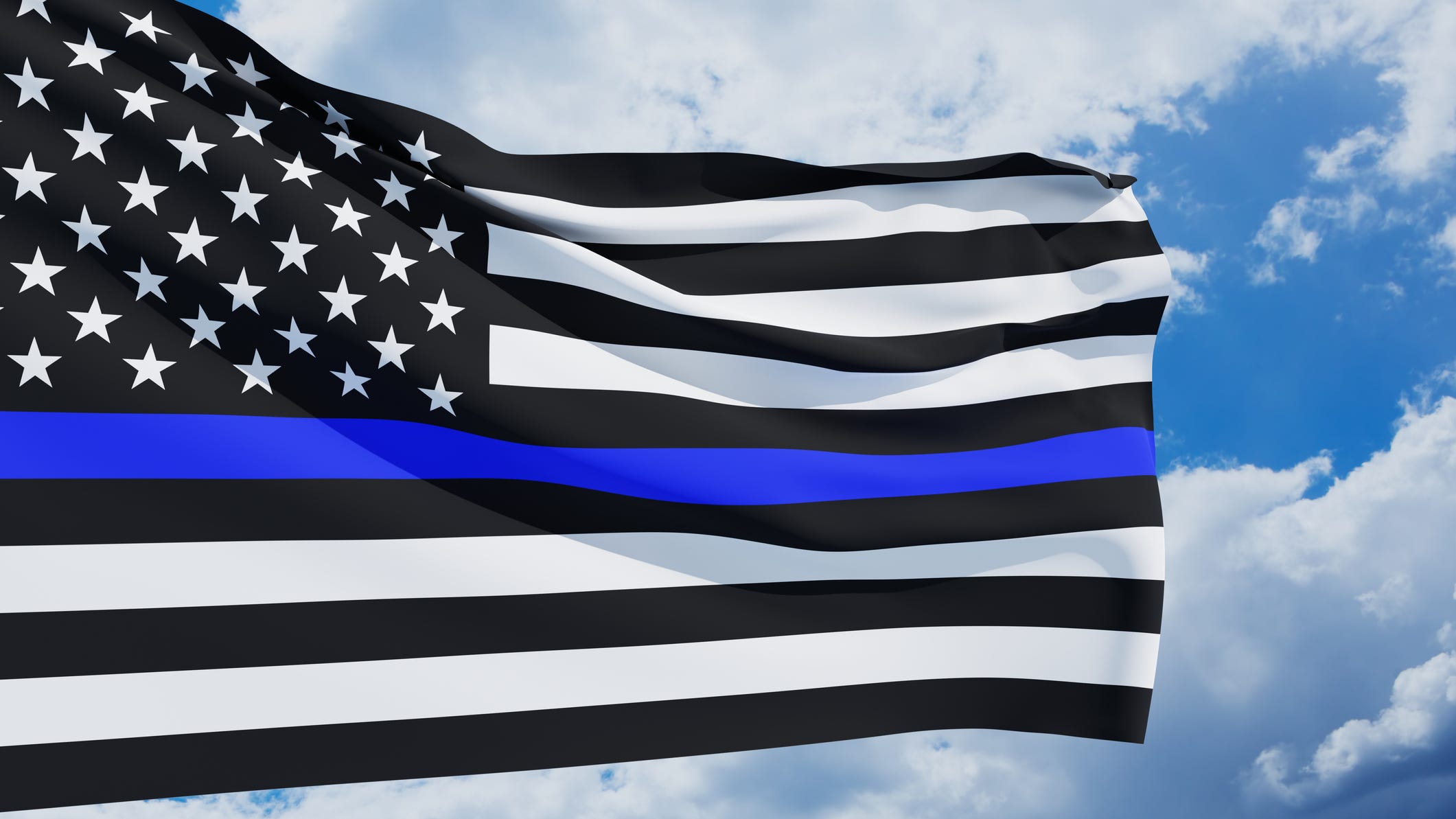 Thin blue line flag returns and flies before Saugus High football game