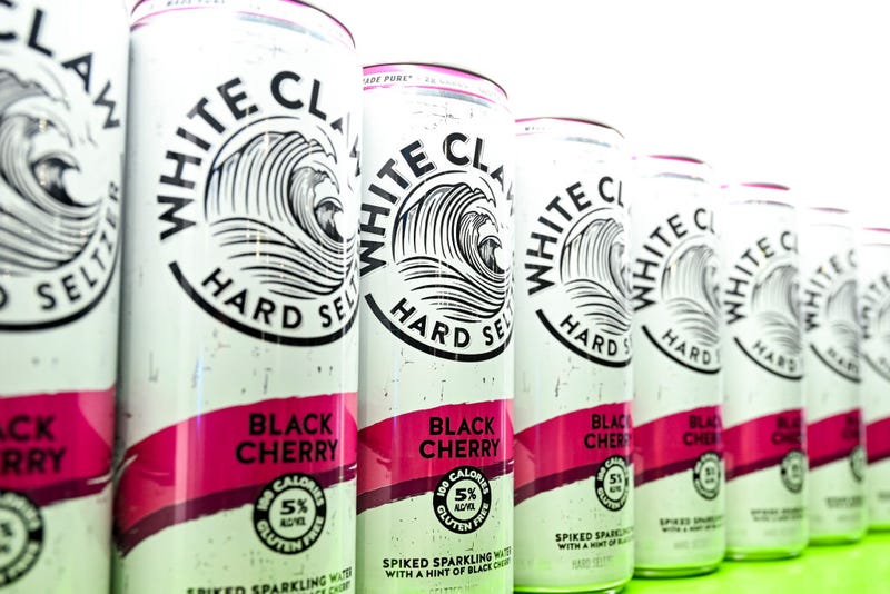 Row of White Claw cans