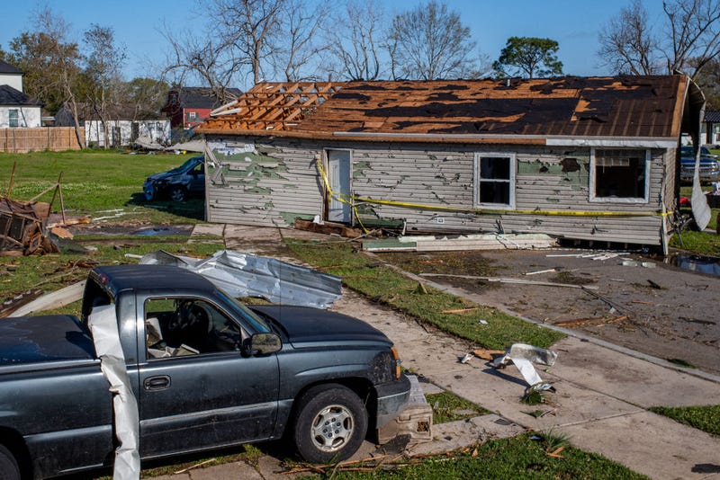 Tornado damage in Arabi