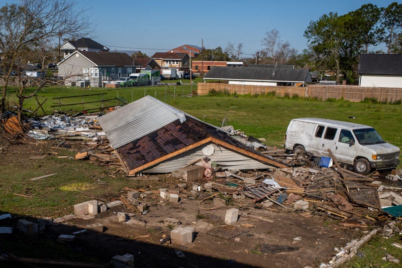 Tornado damage in Arabi