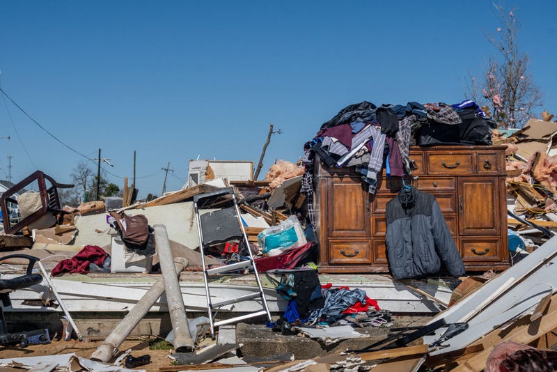 Tornado damage in Arabi
