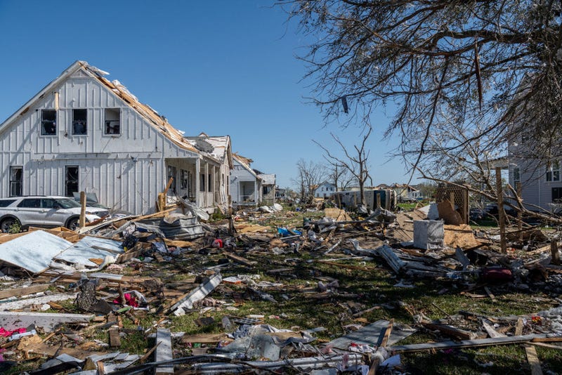 Tornado damage in Arabi