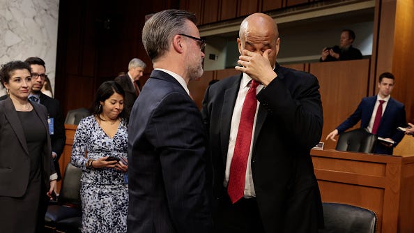 Senator wipes away tears during Supreme Court hearings, says he's shocked at the GOP tone
