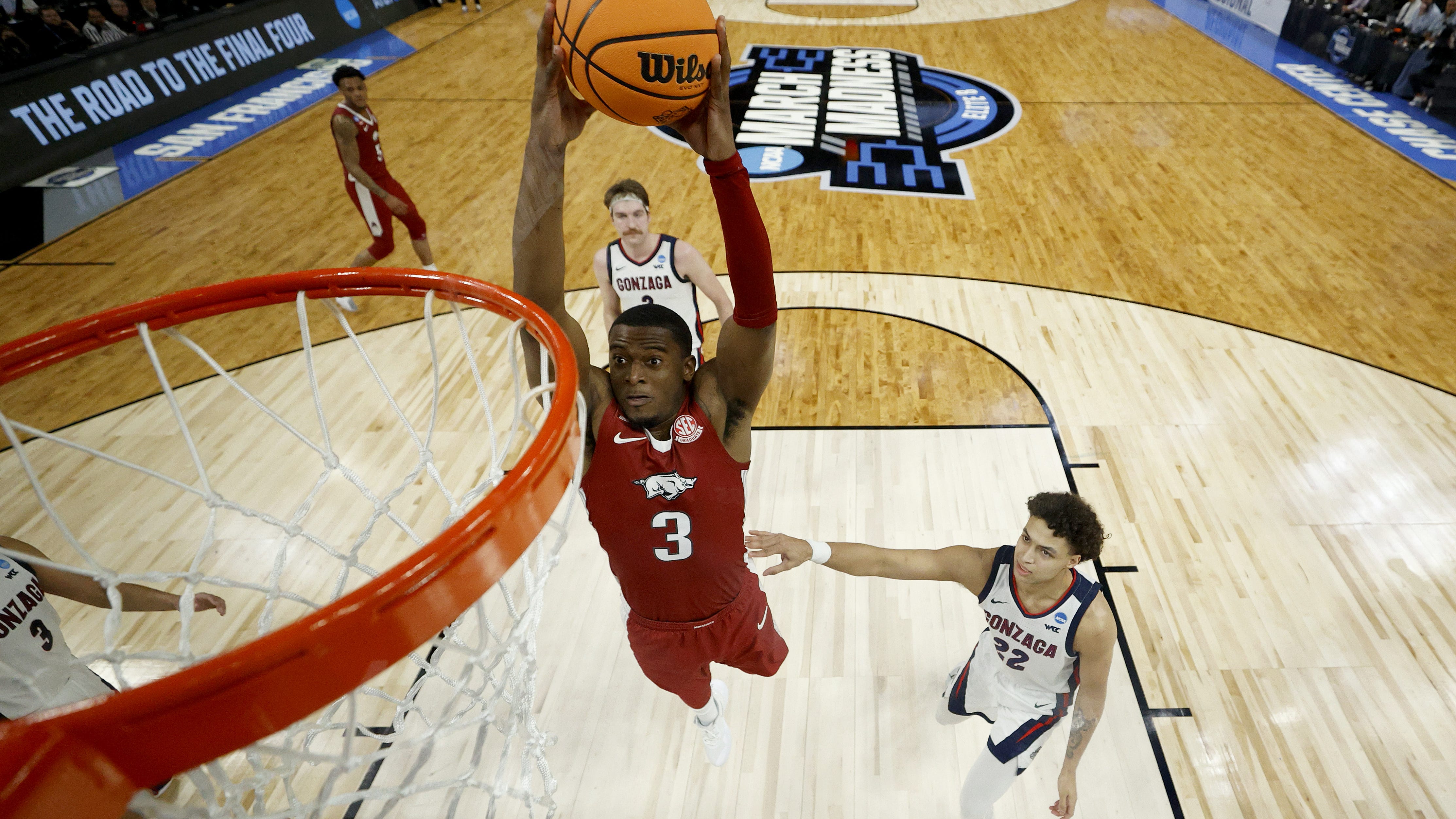 Arkansas star Trey Wade after upsetting Gonzaga: 'We want to out-tough teams'