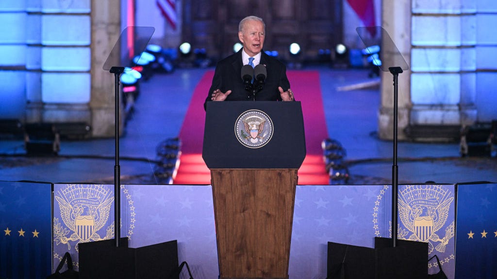 Biden quotes Polish Pope John Paul II during speech in support of Ukraine