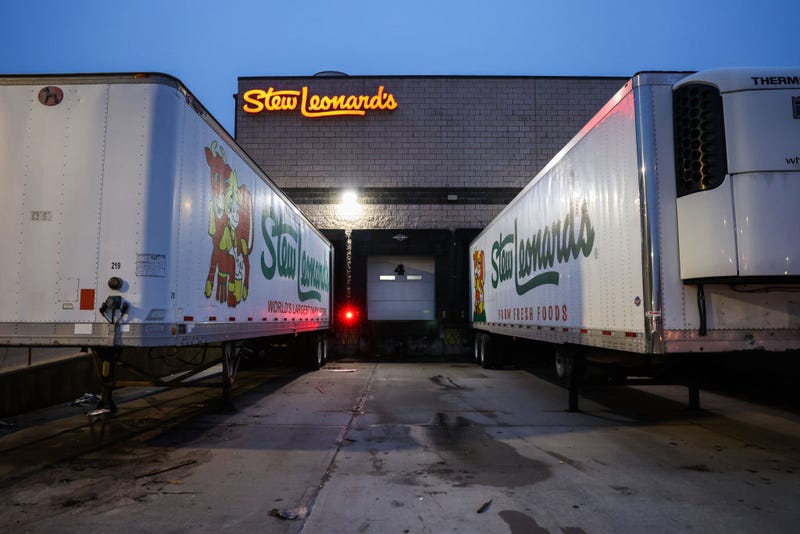 A container trailer at the loading dock of Stew Leonard's supermarket in East Farmingdale, NY on March 24, 2022.