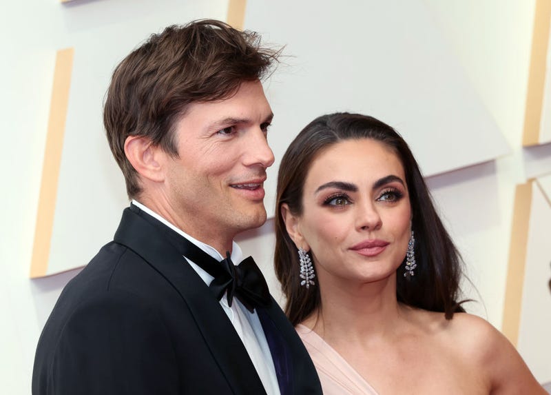 Ashton Kutcher and Mila Kunis attend the 94th Annual Academy Awards at Hollywood and Highland on March 27, 2022 in Hollywood, California.